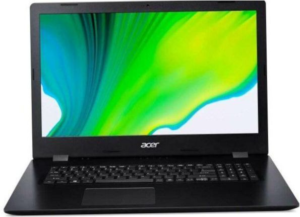 17.3" Acer ASPIRE 3 A317-52-332C kannettava tietokone (1600x900, Intel Core i3 1.2GHz, 4GB RAM, 256GB SSD, käyttöjärjestelmävapaa), NX.HZWER.00Q, musta