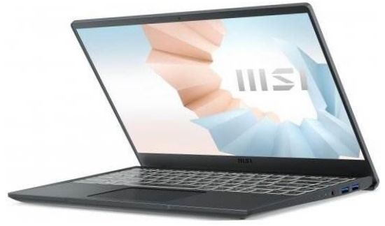 14" MSI Modern 14 B11MOU-45 (1920x1080, Intel Core i7 2.8GHz, 8GB RAM, 512GB SSD, Win10 Home) kannettava tietokone, 9S7-14D314-451, hiilen harmaa