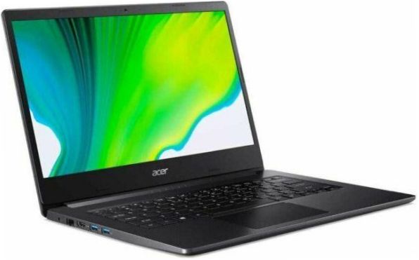 14" Acer Aspire 3 A314-22-R7SR kannettava tietokone (1920x1080, AMD Ryzen 3 2.6GHz, 4GB RAM, 128GB SSD, Win10 Home), NX.HVVER.001, musta