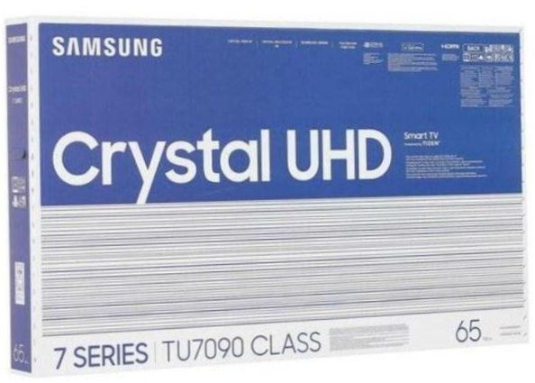 Samsung UE65TU7090U LED, HDR (2020), musta/ hopea