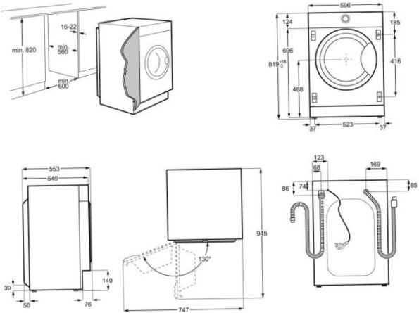 Electrolux PerfectCare 700 EW7W3R68SI pyykinpesukone, jossa on kuivausrumpu - ylijännitesuoja, lapsilukko, roiskesuojaus