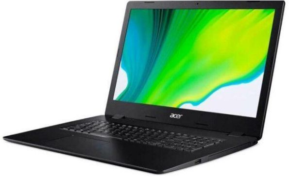 17.3" Acer ASPIRE 3 A317-52-332C kannettava tietokone (1600x900, Intel Core i3 1.2GHz, RAM 4GB, SSD 256GB, ei käyttöjärjestelmää), NX.HZWER.00Q, musta