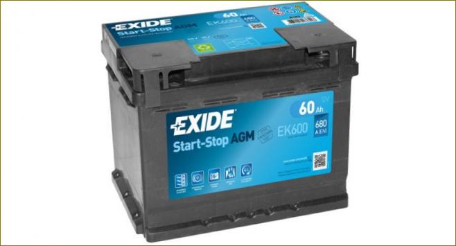 Exide Start-Stop AGM EK600. Kuva: Exide