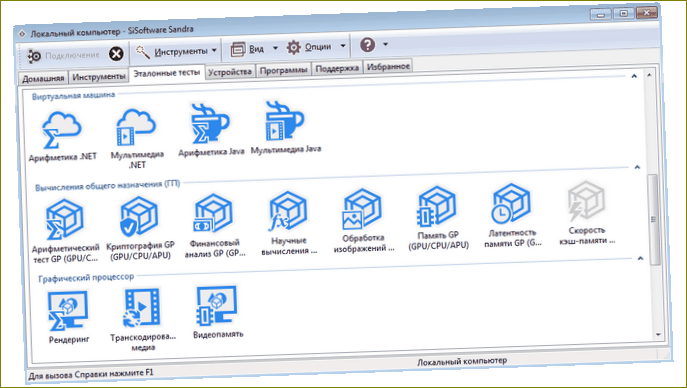 SiSoftware Sandra-näytönohjaimen vertailuohjelmisto