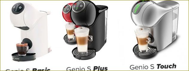 Dolce Gusto Krups Genio S -kapselikahvinkeitinmallien erot: Basic, Plus ja Touch