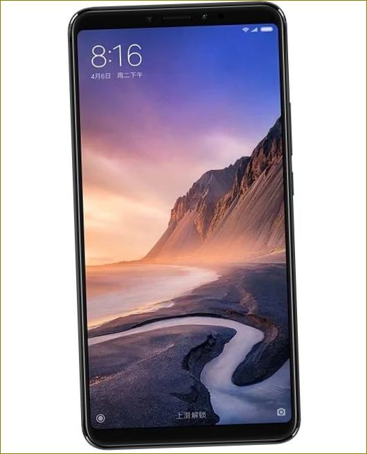 Xiaomi Mi Max 3 4/64GB, jossa on suuri näyttö
