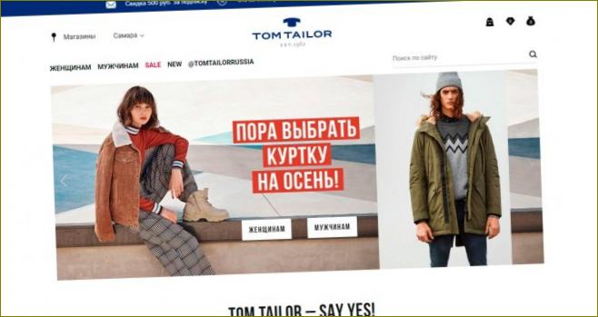 Tom Tailor - virallinen online vaatteiden ja jalkineiden jälleenmyyjä, toimitukset Suomille