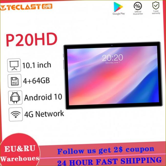 Teclast P20HD Android 10 Tabletit 4G-verkon puhelu Kahdeksanytiminen 10.1 tuuman IPS 1920 × 1200 4GB RAM 64GB ROM SC9863A Tablet PC|Planets| Aliexpress