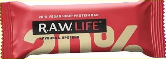 R.A.W. Life sokeriton mansikkaproteiini 47 g